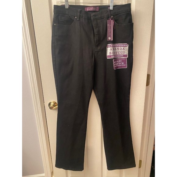 Gloria Vanderbilt jeans size 14 Bootcut Black NWT - Picture 1 of 12